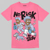 Jordan 3 GS “Cobalt Bliss” DopeSkill T-Shirt No Risk No Story Graphic Streetwear - Safety Pink