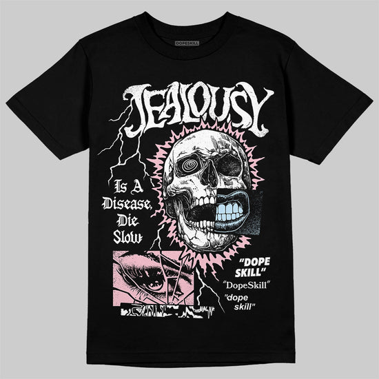 Jordan 4 Retro Valentine's Day (2026) (GS) DopeSkill T-Shirt Jealousy Graphic Streetwear - Black