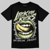 Jordan 4 GS “Light Lemon Twist” DopeSkill T-Shirt Lick My Kicks Graphic Streetwear - Black