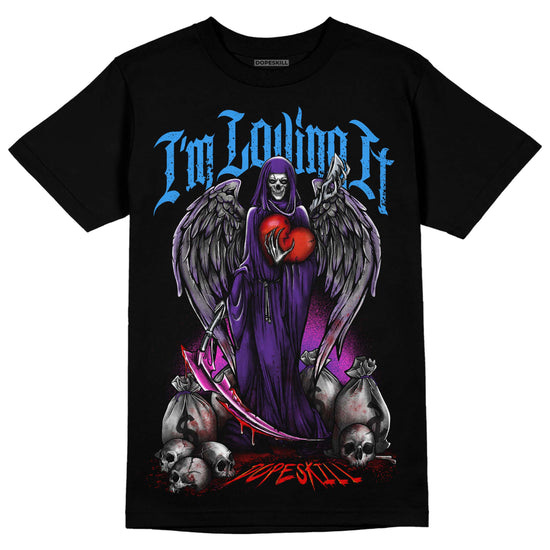 Jordan 3 Retro Dark Iris DopeSkill T-Shirt New I'm Loving It Graphic Streetwear - Black