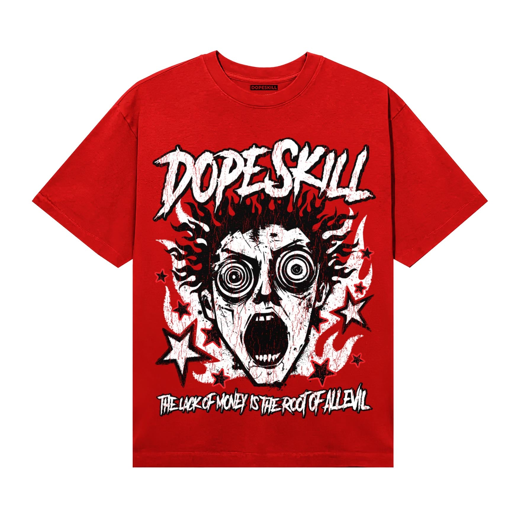Red Sneakers DopeSkill T-Shirt Root of Evil Graphic Streetwear - Red