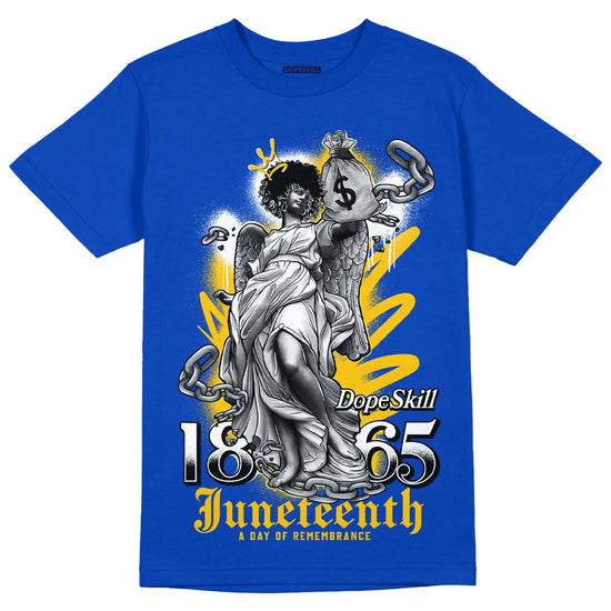 Jordan 14 “Laney” DopeSkill Varsity Royal T-Shirt Juneteenth Graphic Streetwear