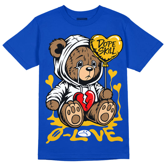 Royal Blue Sneakers DopeSkill Royal Blue T-Shirt Broken Bear Graphic Streetwear