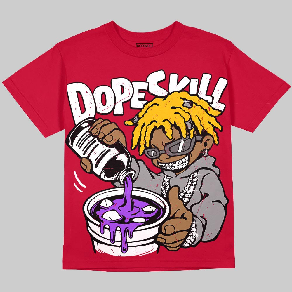 Jordan 4 Toro Bravo DopeSkill T-Shirt Pour Up Graphic Streetwear - Red