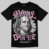 Jordan 4 WMNS “Orchid” DopeSkill T-Shirt Money Don't Lie Graphic Streetwear - Black