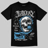 Jordan 14 Retro Black and University Blue DopeSkill T-Shirt Jealousy Graphic Streetwear - Black