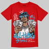 Red Sneakers DopeSkill T-Shirt All Hustle No Luck Graphic Streetwear - red