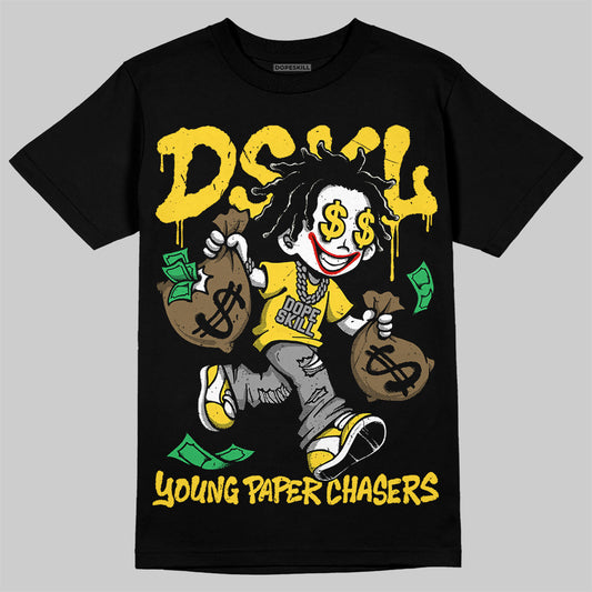 Jordan 4 Thunder DopeSkill T-Shirt Young Paper Chasers Graphic Streetwear - Black