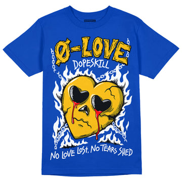 Royal Blue Sneakers DopeSkill Royal Blue T-Shirt No Love Graphic Streetwear