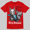 Red Sneakers DopeSkill T-Shirt New Drip Season Graphic Streetwear - Red