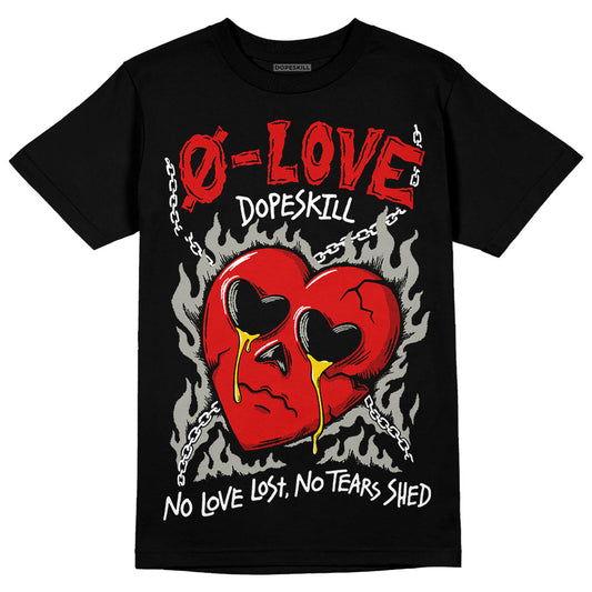 Jordan 3 Retro Fire Red DopeSkill T-Shirt Crying Heart Graphic Streetwear - Black