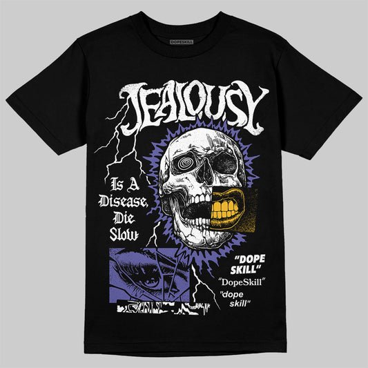 Jordan 4 Retro Lakers DopeSkill T-Shirt Jealousy Graphic Streetwear - black
