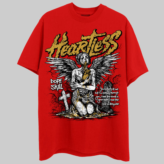 Red Sneakers DopeSkill Red T-Shirt Heartless Graphic Streetwear 