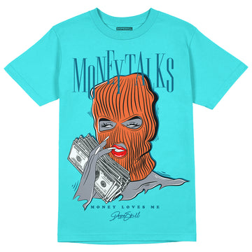 Dunk Low “Miami Dolphins” DopeSkill Tahiti Blue T-shirt Money  Talks Graphic Streetwear 