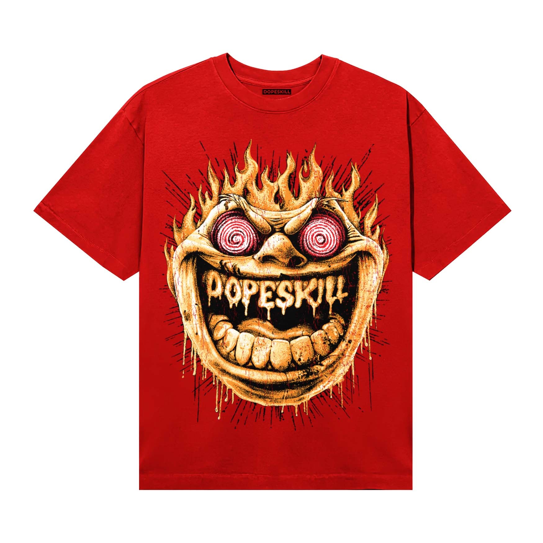 Red Sneakers DopeSkill T-Shirt Hellfire Graphic Streetwear - Red