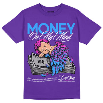 Dunk Low Championship Court Purple DopeSkill Purple T-shirt MOMM Graphic Streetwear