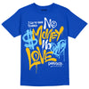 Royal Blue Sneakers DopeSkill Royal Blue T-Shirt No Money No Love Typo Graphic Streetwear