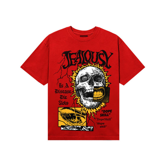 Red Sneakers DopeSkill T-Shirt Jealousy Graphic Streetwear - Red