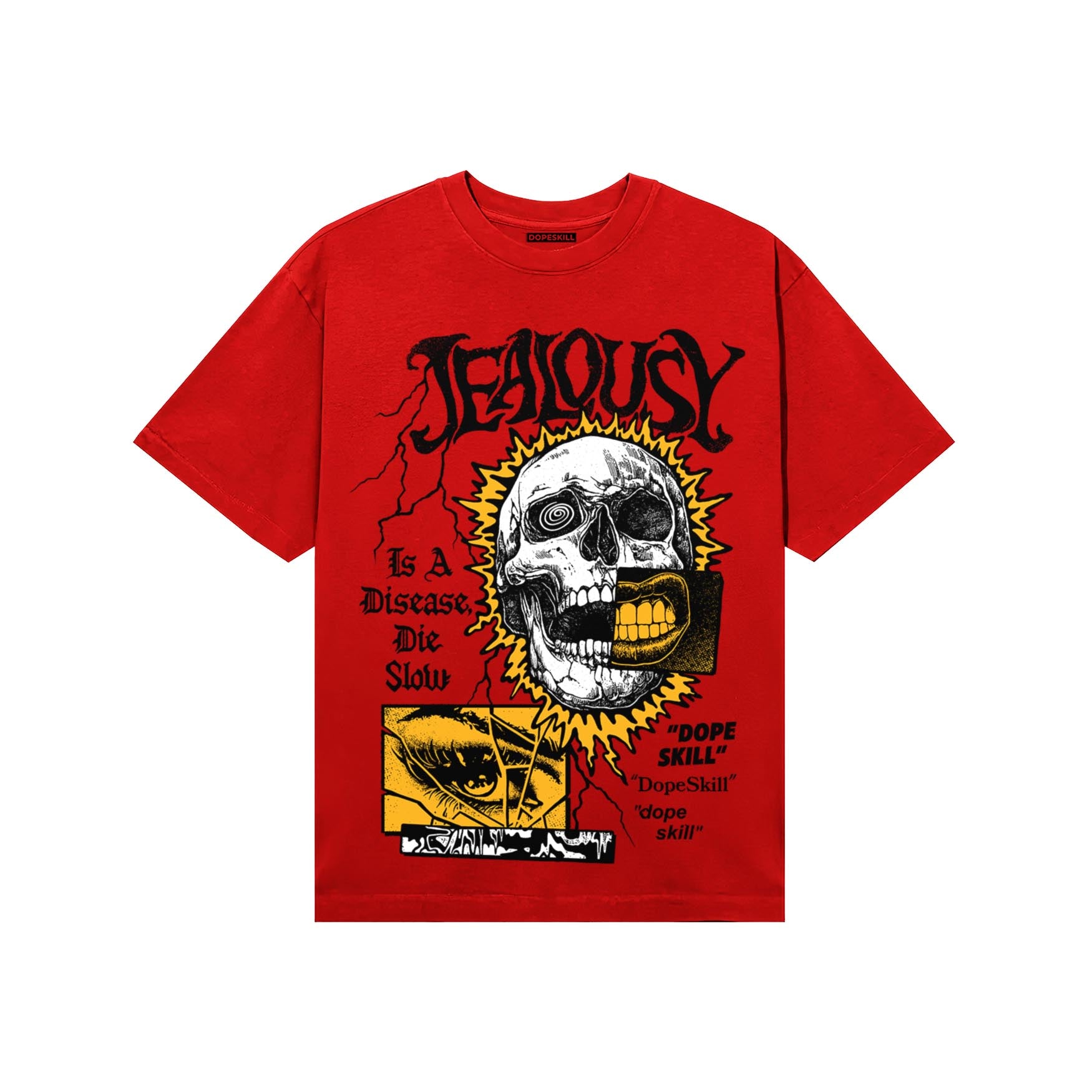 Red Sneakers DopeSkill T-Shirt Jealousy Graphic Streetwear - Red