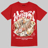 Jordan 11 Retro Cherry DopeSkill T-Shirt Whippin Graphic Streetwear - Red