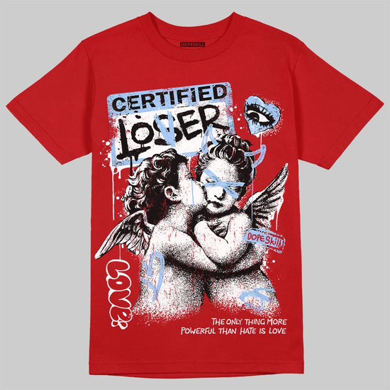 Jordan 11 Retro Cherry DopeSkill T-Shirt Certified Lover Graphic Streetwear - Red