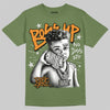 Jordan 5 Olive DopeSkill T-Shirt Boss Up Graphic Streetwear - Military Green