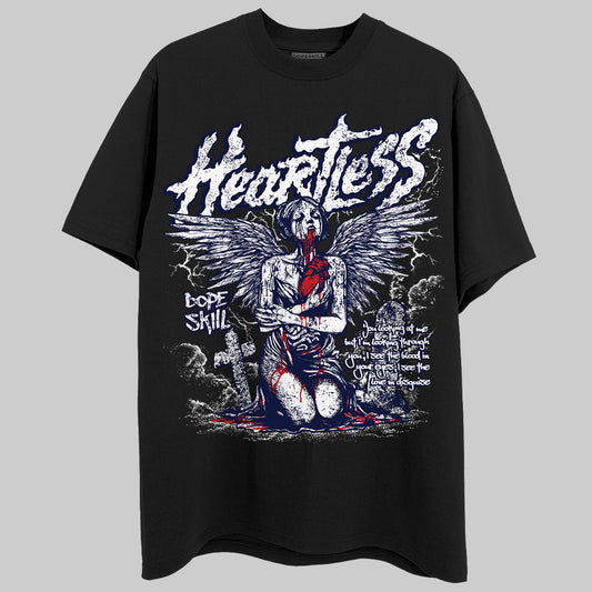 Jordan 3 "Midnight Navy" DopeSkill T-Shirt Heartless Graphic Streetwear  - Black