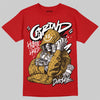 Red Sneakers DopeSkill T-Shirt Grind Pray Graphic Streetwear - Red
