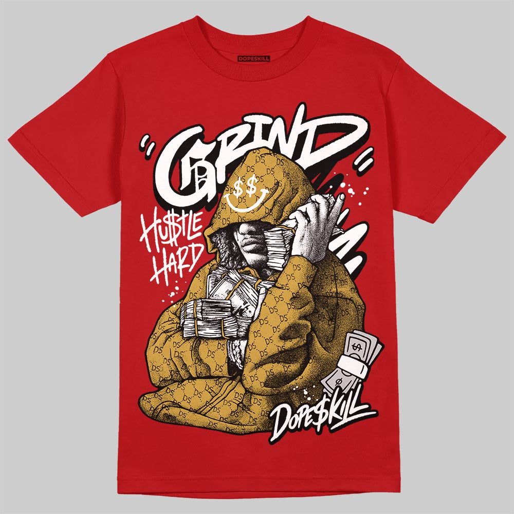 Red Sneakers DopeSkill T-Shirt Grind Pray Graphic Streetwear - Red