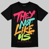 Red Sneakers DopeSkill T-Shirt They Not Like Us Graphic Streetwear - Black