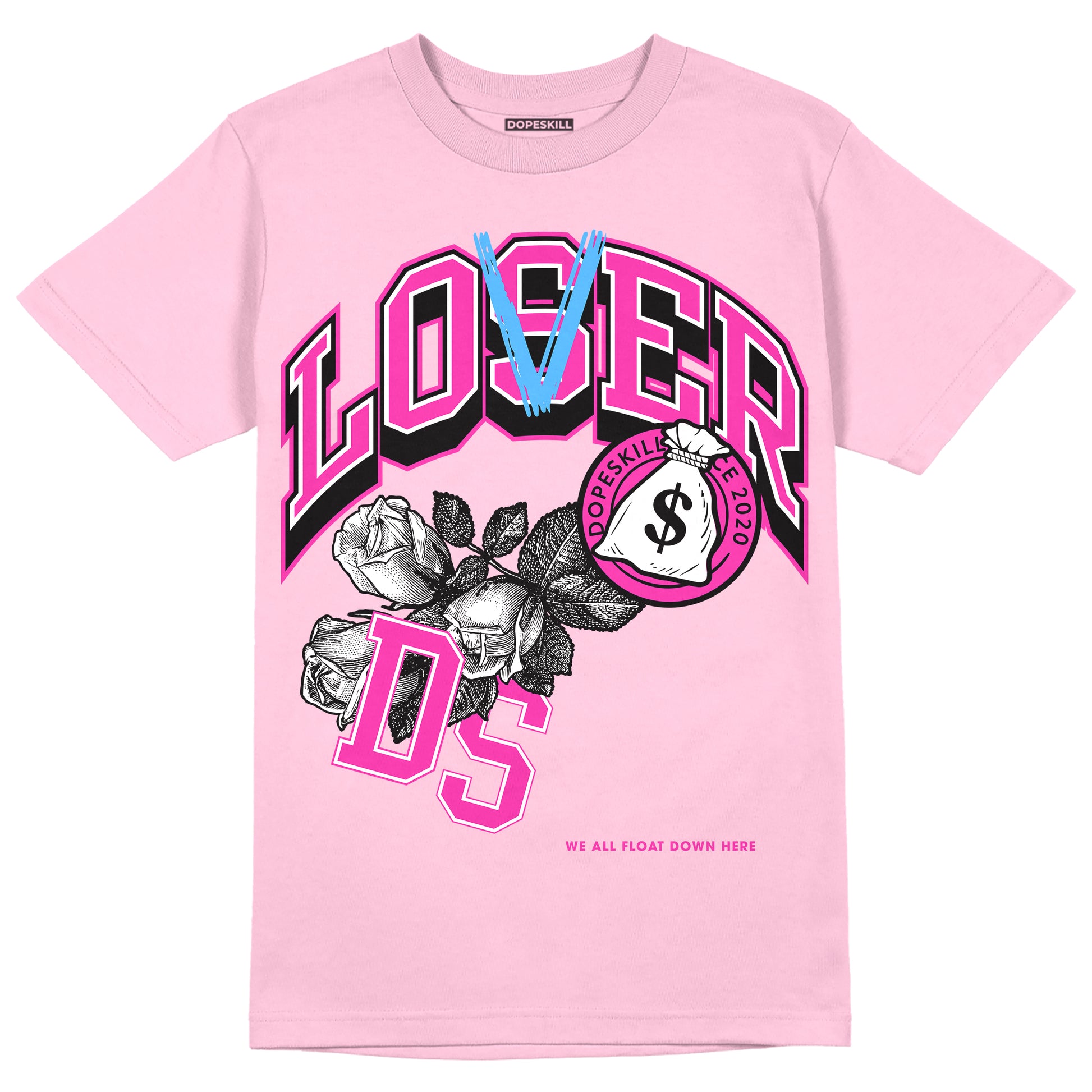 Pink Sneakers DopeSkill Pink T-shirt Loser Lover Graphic Streetwear