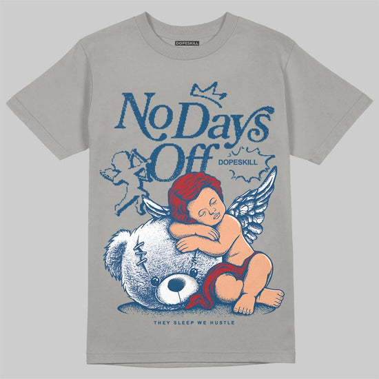 Jordan 12 Retro French Blue (2025) DopeSkill T-Shirt New No Days Off Graphic Streetwear - gravel