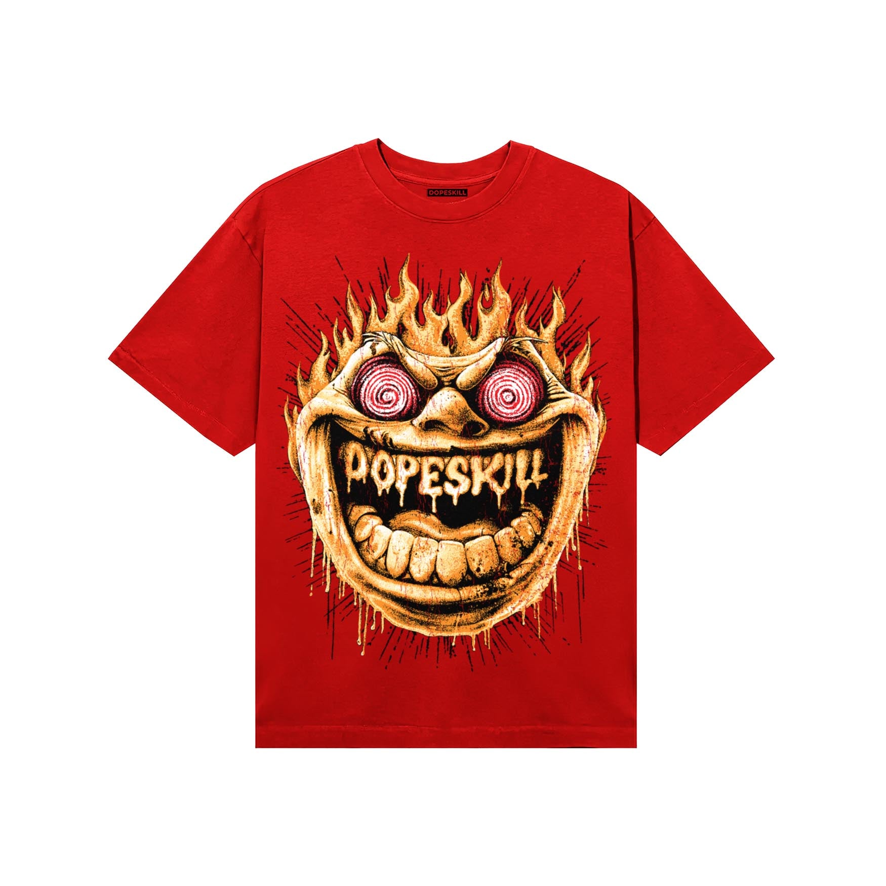 Red Sneakers DopeSkill T-Shirt Hellfire Graphic Streetwear - Red
