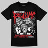 Jordan 4 Retro Red Cement DopeSkill T-Shirt Distorted Realms Graphic Streetwear - Black