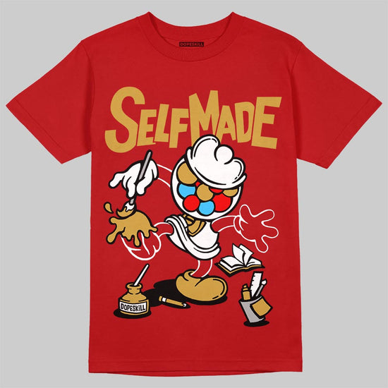 Red Sneakers DopeSkill T-Shirt Self Made Graphic Streetwear - Red