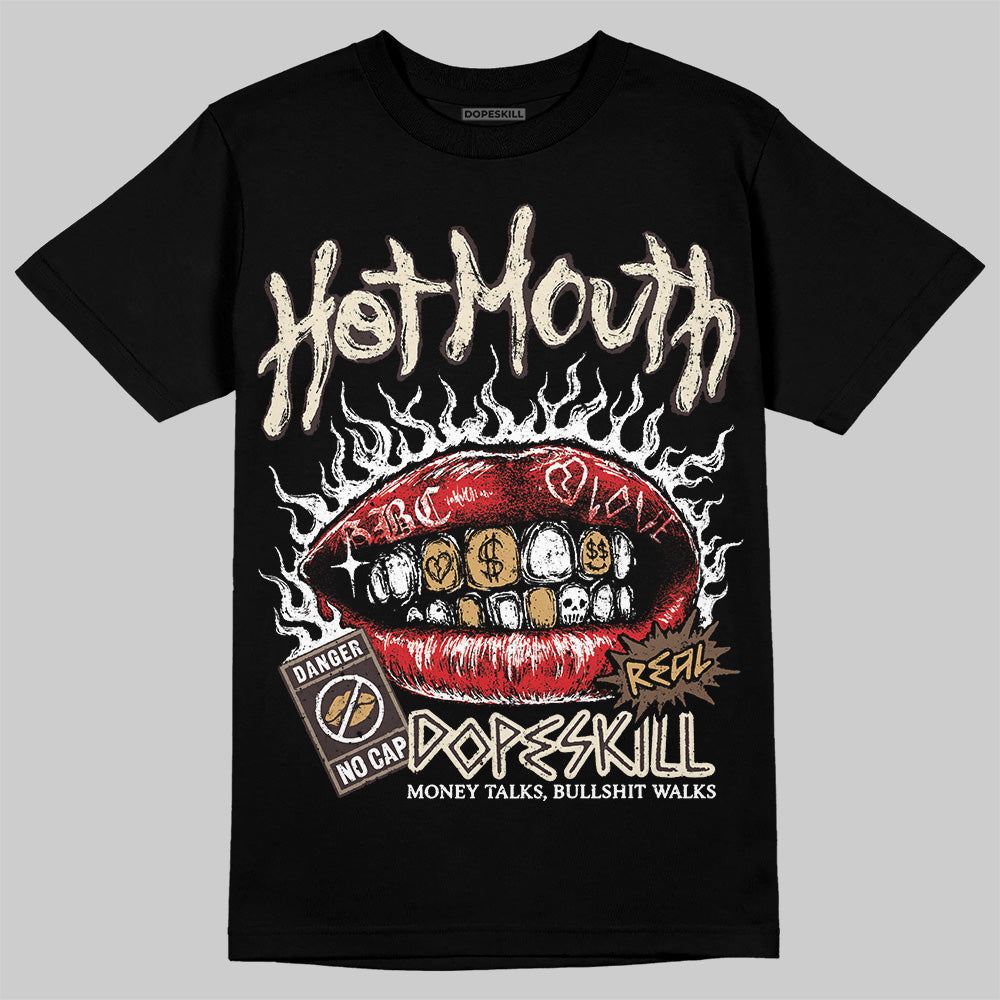 Jordan 5 “Earth/Metallic Gold” DopeSkill T-Shirt Hot Mouth Garaphic Streetwear - Black