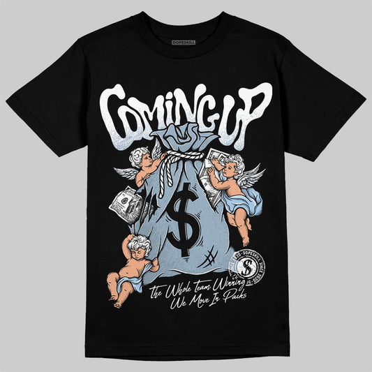 Jordan 40 “Blue Suede” DopeSkill T-Shirt Money Bag Coming Up Graphic Streetwear - Black