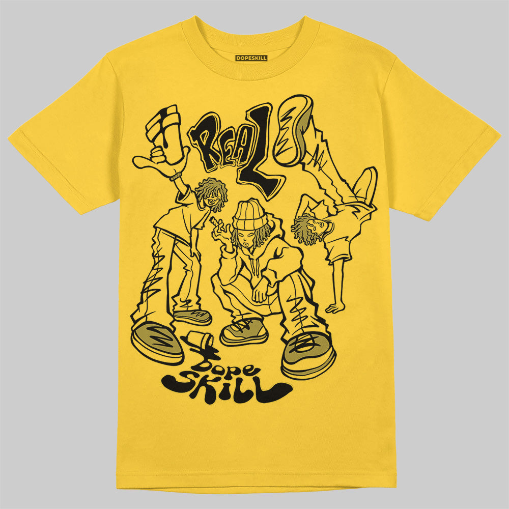 Jordan 4 Thunder DopeSkill T-Shirt Real Y2K Players Graphic Streetwear - Tour Yelow