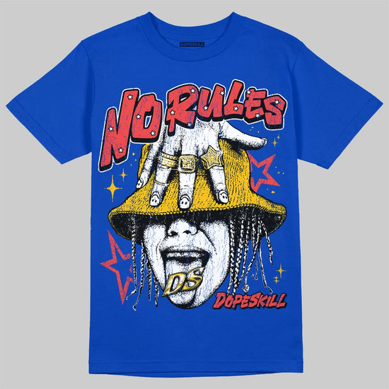 Royal Blue Sneakers DopeSkill T-Shirt No Rules Graphic Streetwear - Royal 