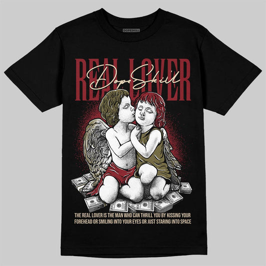 SB Dunk Low “Dark Team Red/Olive Flak” DopeSkill T-Shirt Real Lover Graphic Streetwear - Black