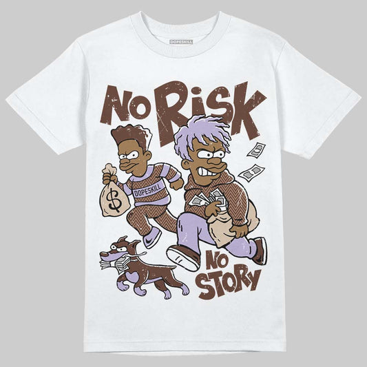 Harris Tweed x Wmns Dunk Low 'Sesame' DopeSkill T-Shirt No Risk No Story Graphic Streetwear - White 