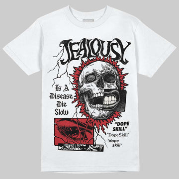 Jordan 4 “Flight Club” DopeSkill T-Shirt Jealousy Graphic Streetwear - White
