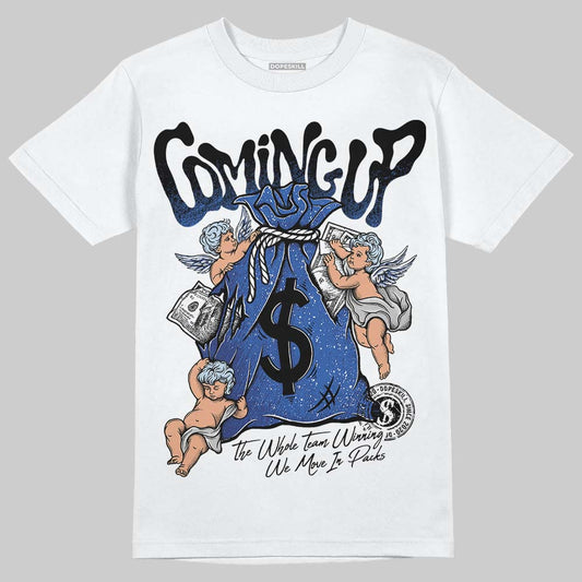 Awake NY x Jordan 5 Retro 'Black Racer Blue' DopeSkill T-Shirt Money Bag Coming Up Graphic Streetwear - White