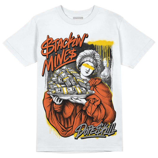 Jordan 3 Georgia Peach DopeSkill T-Shirt Stackin Mines Graphic Streetwear - White