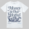 New Balance 9060 Arctic Grey DopeSkill T-Shirt Money Is Our Motive Typo Graphic Streetwear - White 