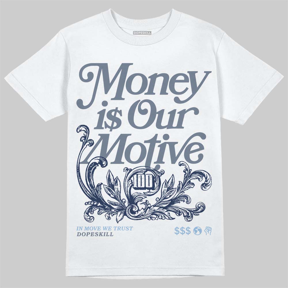 New Balance 9060 Arctic Grey DopeSkill T-Shirt Money Is Our Motive Typo Graphic Streetwear - White 