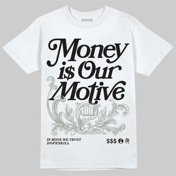 New Balance 1906R ‘White Gold’ DopeSkill T-Shirt Money Is Our Motive Typo Graphic Streetwear - White 