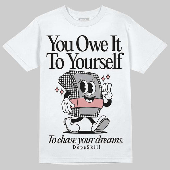 Harris Tweed x Wmns Dunk Low 'Black Phantom' DopeSkill T-Shirt Owe It To Yourself Graphic Streetwear - White 