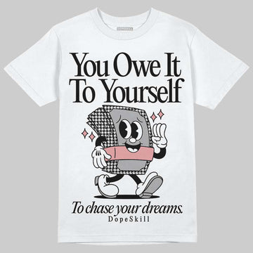 Harris Tweed x Wmns Dunk Low 'Black Phantom' DopeSkill T-Shirt Owe It To Yourself Graphic Streetwear - White 