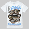 Jordan 5 Black University Blue DopeSkill T-Shirt The Mouth With No Droughts Graphic Streetwear - White